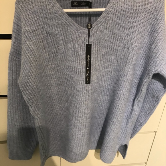 Sky Blue Knit Sweater - Picture 3 of 3